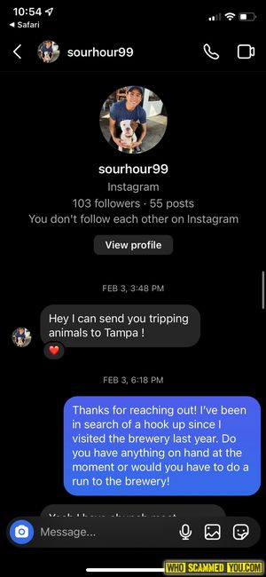 Instagram Craft Beer Selling Scam